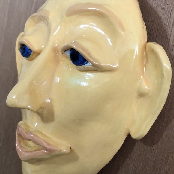 MANGO TREE STUDIOS Ceramic Mask Wall Art 7.5” New - Picture 10 of 15